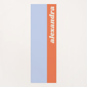 Pastel Color Block Blue and Orange Personalized ヨガマット (正面)