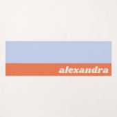 Pastel Color Block Blue and Orange Personalized ヨガマット (正面(横))