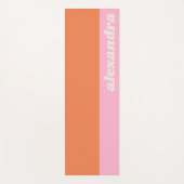 Pastel Color Block Pink and Orange Personalized ヨガマット (正面)