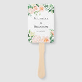 Pastel color blush + wedding foliage ハンドファン (正面)