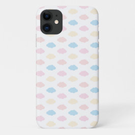 Pastel Color Clouds Pink Blue Yellow Modern. iPhone 11 ケース