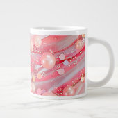 Pastel Color Glitter Pearl Print ジャンボコーヒーマグカップ (右)