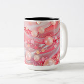 Pastel Color Glitter Pearl Print ツートーンマグカップ (正面右)