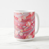 Pastel Color Glitter Pearl Print Leggings コーヒーマグカップ (正面右)