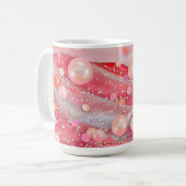 Pastel Color Glitter Pearl Print Leggings コーヒーマグカップ (正面左)