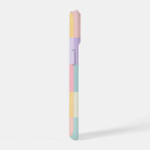 Pastel Color Grid Block Phone Case iPhone 15ケース (右側面)