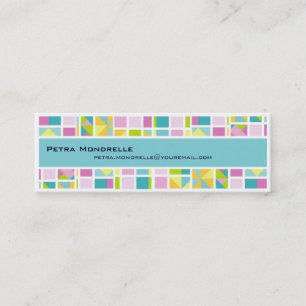 Pastel Color Grid Skinny名刺 スキニー名刺