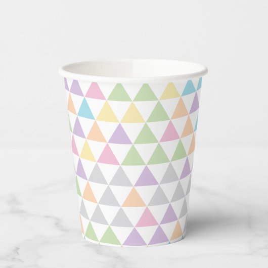 Pastel Color Triangles  紙コップ (左)
