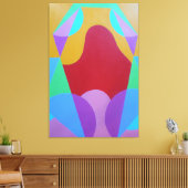 Pastel Colored Abstract Canvas Print キャンバスプリント (インサイチュ (リビング))