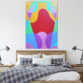 Pastel Colored Abstract Canvas Print キャンバスプリント (インサイチュ (寝室))