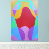 Pastel Colored Abstract Canvas Print キャンバスプリント (インサイチュ (ウッドフロア))
