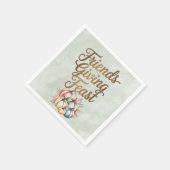 Pastel Colored Pumpkins Friendsgiving Feast スタンダードカクテルナプキン (角)