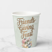 Pastel Colored Pumpkins Friendsgiving Feast 紙コップ (裏面)