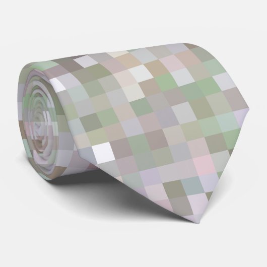 Pastel Colored Squares ネクタイ (ロール)