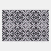 Pastel Colored Squiggly Discs Symmetrical Pattern ラッピングペーパーシート (正面3)