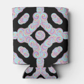 Pastel Colored Squiggly Discs Symmetrical Pattern 缶クーラー (裏面)