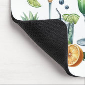 PASTEL COLORED SUMMER COCKTAILS AND FRUITS マウスパッド (コーナー)