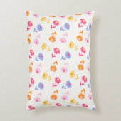 Pastel Colorful Flowers Seamless Pattern アクセントクッション (正面(垂直))