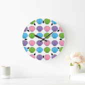 Pastel Colorful Seashell Pack ラージ壁時計 (ホーム)