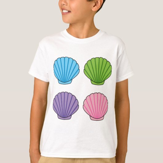 Pastel Colorful Seashell Pack Tシャツ (正面)