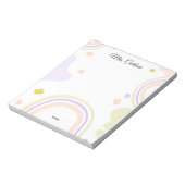 Pastel Colors Boho Rainbow Teaacher Notepad ノートパッド (回転)
