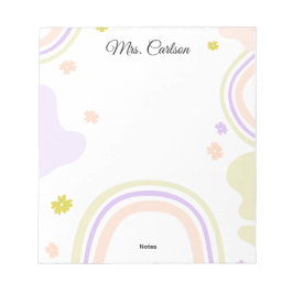 Pastel Colors Boho Rainbow Teaacher Notepad ノートパッド