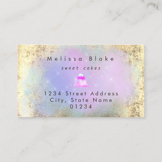 pastel colors cake logo 名刺 (裏面)