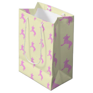 Pastel colors Chihuahua Paper Bag cute gift bag  ミディアムペーパーバッグ