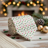 Pastel Colors Christmas Trees ネクタイ