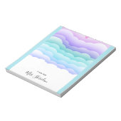 Pastel colors, Cute Sky Teacher Notepad ノートパッド (回転)