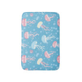 Pastel colors jellyfish pattern バスマット (正面縦)