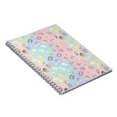 Pastel Colors Leopard Skin Bandana ノートブック (右側)