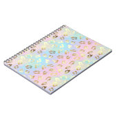 Pastel Colors Leopard Skin Bandana ノートブック (左側)