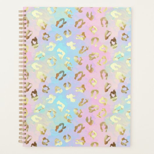 Pastel Colors Leopard Skin Bandana プランナー手帳 (正面)