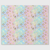 Pastel Colors Leopard Skin Bandana ラッピングペーパー (フラット)