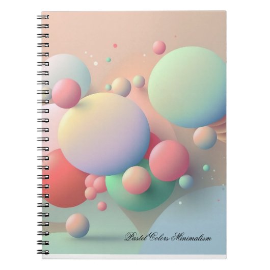 Pastel Colors Minimalism Notebook ノートブック (正面)
