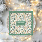 Pastel Colors Napkins Elegant Christmas Floral 