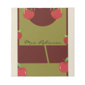 Pastel Colors Red Apples Notepad ノートパッド (正面)