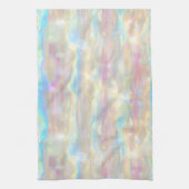 Pastel Colors Shimmering Iridescent Stripes Patter キッチンタオル (縦)