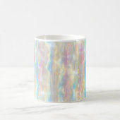 Pastel Colors Shimmering Iridescent Stripes Patter コーヒーマグカップ (中央)