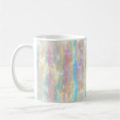 Pastel Colors Shimmering Iridescent Stripes Patter コーヒーマグカップ (左)