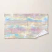 Pastel Colors Shimmering Iridescent Stripes Patter バスタオルセット (ハンドタオル)