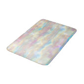 Pastel Colors Shimmering Iridescent Stripes Patter バスマット (アングル)