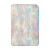 Pastel Colors Shimmering Iridescent Stripes Patter バスマット (正面縦)