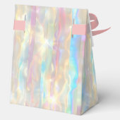 Pastel Colors Shimmering Iridescent Stripes Patter フェイバーボックス (裏面)