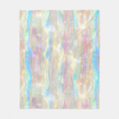 Pastel Colors Shimmering Iridescent Stripes Patter フリースブランケット (正面)
