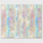 Pastel Colors Shimmering Iridescent Stripes Patter ラッピングペーパー (フラット)