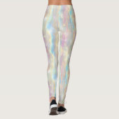 Pastel Colors Shimmering Iridescent Stripes Patter レギンス (裏面)