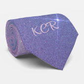 Pastel Colors Sparkle Shine Monogrammed Initials ネクタイ (ロール)