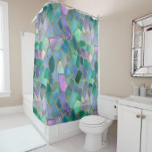 Pastel colors stained glass mosaic pattern シャワーカーテン (インサイチュ)